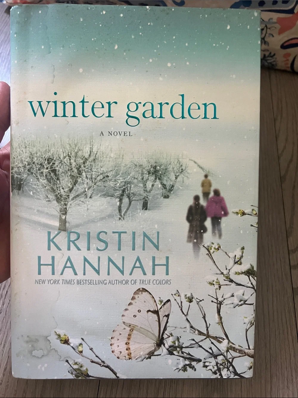 Winter Garden by Kristin Hannah - Soft Teal & Cream Hardcover